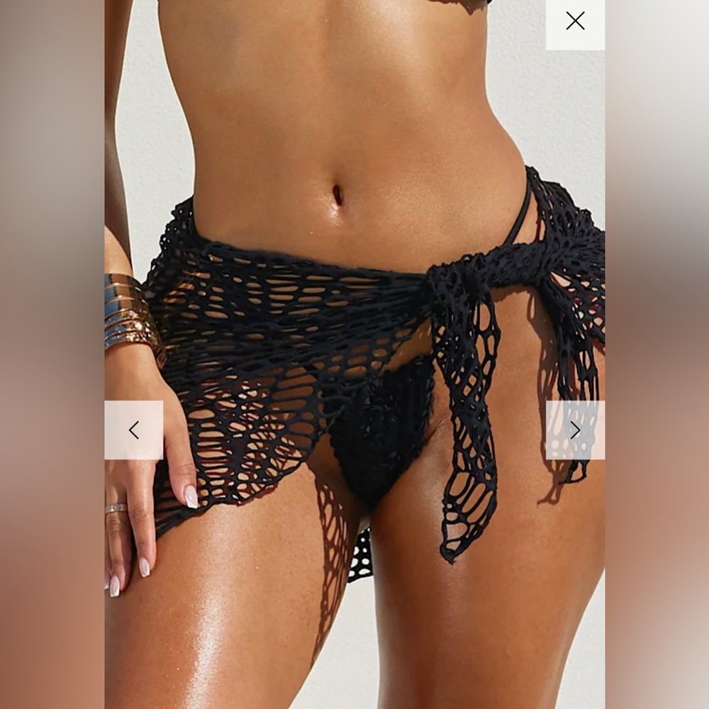 X-large Matte Collection bikini bottom with matching sarong cover up. Brand new!